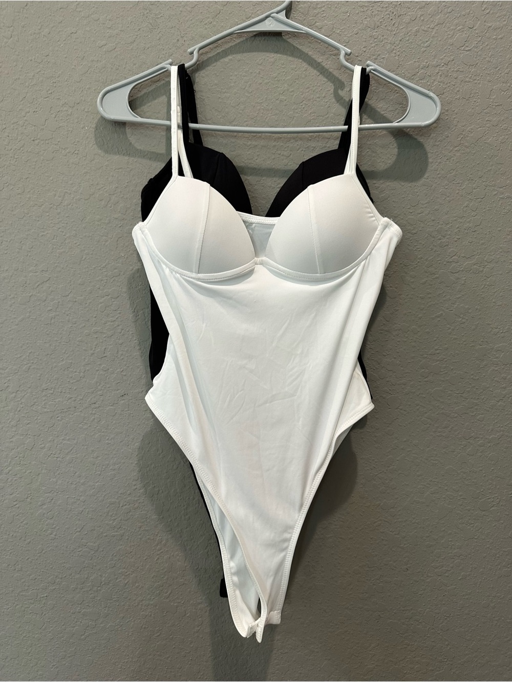 Misguided bodysuits - 2 - one black, one white both Sz XS NWOT unworn